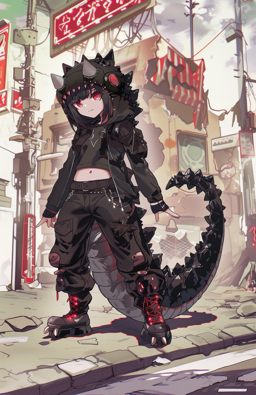Kuromi as Godzilla